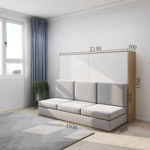 Saving Bedroom Furniture <strong>Foldaway</strong> Full <strong>Bed</strong> Mechanism Murphy Horizontal Single <strong>Bed</strong> With Sofa - Product Image 3