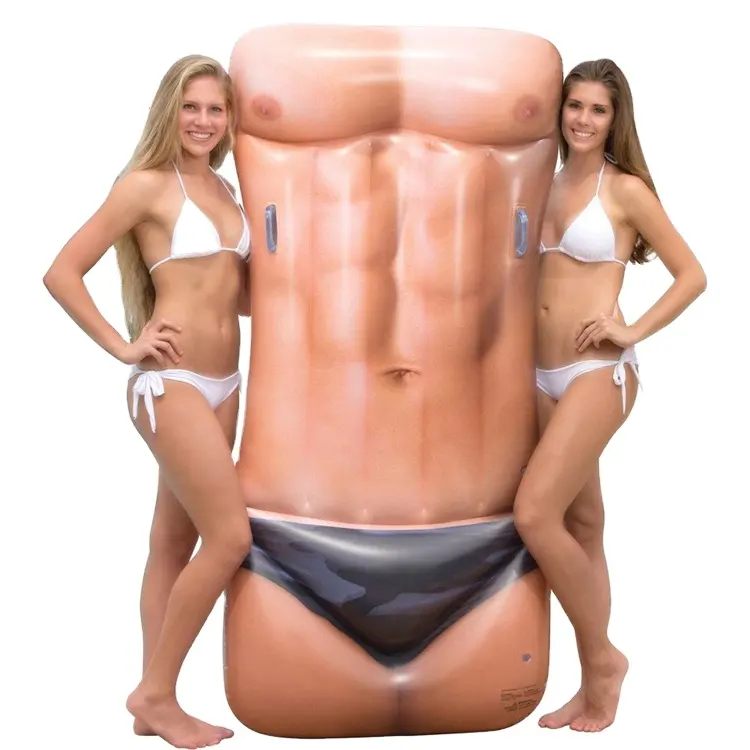 भारी शुल्क vinyl inflatable पुरुषों की गर्म शरीर पूल फ्लोट यथार्थवादी शरीर सुविधा पूल बेड़ा द्वीप inflatable पानी हवा लिलो गद्दे