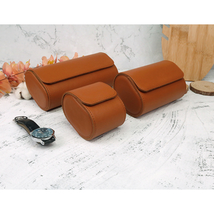 Handmade Different Slots Custom Roll Watch Packaging Box Vintage Luxury Leather Watch Box