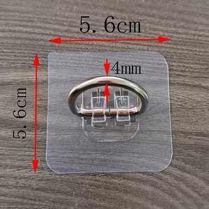 Supports muraux adhésifs modernes en plastique de 57 mm pour assiettes, supports verticaux pour affichage, crochets décoratifs pour photos et assiettes murales - Product Image 6