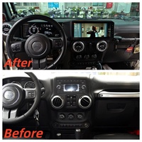 Écran LCD de tableau de bord multimédia 12,3+12,3 pouces avec GPS intégré et Android Auto pour Jeep Wrangler JK 2011-2017