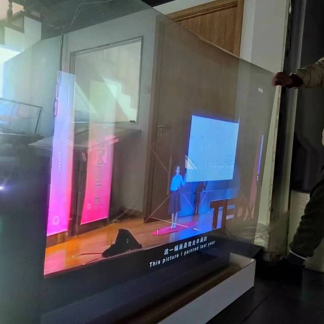 Transparent Rear Projector Film, 3D Window Glass Rear Projector Film/ Self Adhesive Clear Holographic