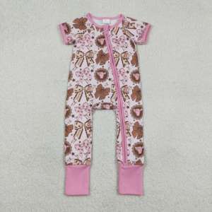 LR2949 rts Combinaison longue à manches longues pour bébé fille, imprimé camouflage écossais vert, vente en gros, ensemble pour enfant - Product Image 6