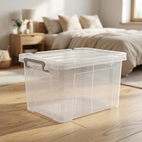 Boîte de rangement pour vêtements en plastique moderne Miusuoo avec roulettes, étanche à la poussière, design portable et mobile
