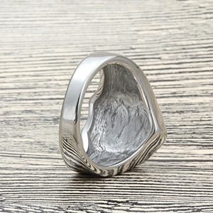 Shield <b>Ring</b> Titanium Steel Retro <b>Skull</b> Design Unisex Punk Style Jewelry Gift 27053 - Product Image 2