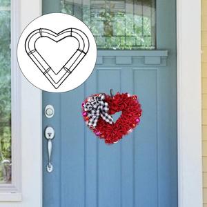 Ghirlanda di metallo a forma di cuore 35cm cornice ghirlanda nera per feste di anniversario e cerimonie nuziali - Product Image 4