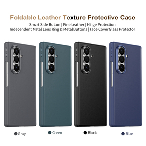Custodia Pieghevole in Pelle PU Effetto Litchi Confortevole con Pellicola Protettiva Anti-Graffio Anti-Urto per <span class=keywords><strong>Modelli</strong></span> <span class=keywords><strong>Samsung</strong></span> - Product Image 1