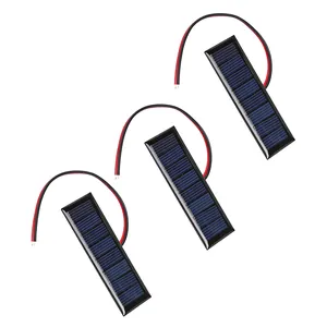 Mini painel solar de animais de estimação 5v 60ma, painel solar fotovoltaico de célula solar polycrystalline com 2 peças para carregador de bateria 3.6v, brinquedo diy com led
