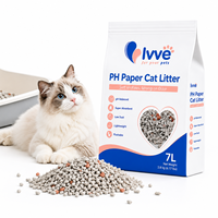 Litière pour chat écologique en papier PH 7L, absorption rapide, agglomérante, sable pour chat pour la santé urinaire, commande en gros