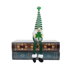 St. Patrick's Day Gnome en peluche poupée elfe <span class=keywords><strong>irlandais</strong></span> trèfle longue jambe sans visage gnomes en peluche Patricks Day maison Table ornements de printemps - Product Image 4