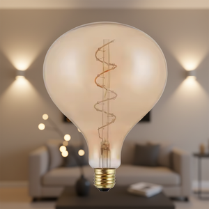 Bombilla Esférica Edison R160 <span class=keywords><strong>E27</strong></span> LED de Filamento <span class=keywords><strong>4W</strong></span>, Luces Colgantes Decorativas de Gran Tamaño para Interiores - Product Image 2
