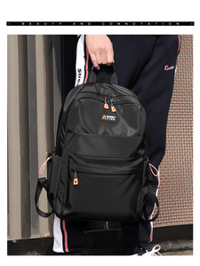 Sac à dos pour ordinateur portable Oxford décontracté minimaliste de 15,6 pouces avec logo personnalisé pour hommes, imperméable, portable, avec port USB - Product Image 6