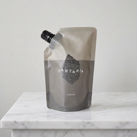 Pochette souple mate givrée avec bec verseur, qualité alimentaire, anti-fuite, imprimée sur mesure, pour recharge de liquides et soins personnels
