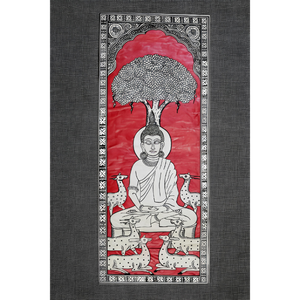 Bouddha méditant sous l'arbre Bodhi - Origine Orissa - Décoration suspendue pour salon intérieur - Product Image 2