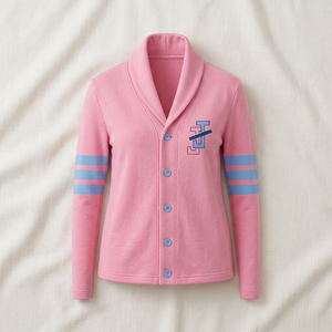 เสื้อสเวตเตอร์/เสื้อคลุมคาร์ดิแกน แจ็คแอนด์จิล ออฟ อเมริกา คุณภาพสูงสำหรับผู้หญิง ผ้าอะคริลิกปักลาย ติดกระดุม ระบายอากาศได้ดี แบบคลาสสิก สามารถสั่งทำได้ - Product Image 1