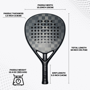 QINGYU SPORT OEM, usine de raquettes de <span class=keywords><strong>padel</strong></span>, propose des raquettes personnalisées en fibre de carbone 18K, 38 mm avec noyau en EVA, en stock. - Product Image 4