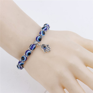 Pulseira Olho Turco Azul com Mão de Fátima <span class=keywords><strong>Hamsa</strong></span> e Olho Grego de Contas - Product Image 2
