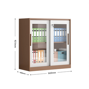 2 armoires de classement métalliques à portes coulissantes en verre, armoires de <span class=keywords><strong>bureau</strong></span>, armoires de rangement en acier avec serrures pour bureaux, écoles, hôpitaux, gymnases - Product Image 4