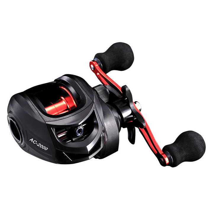 baitcasting reel untuk air masin HAUT TON Vortex Fishing Reels, Saltwater Inshore Surf Trolling Reel, Round Baitcaster Up to 44LBS Powerful Max Drag, Conventional Reel for Catfish, Musky, Salmon(Gold, 40 Right Hand) It features a 90mm swept handle that provides better leverage and smoother control while reeling Rooblinos Ak-2000 7.2:1 Carrete De