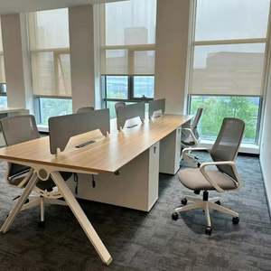 Muebles de Oficina de Venta Directa de Fábrica, Diseño Minimalista, Escritorios y Sillas Individuales y Multipersonales para Seis Empleados - Product Image 6