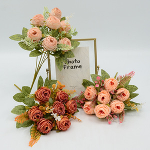 ช่อดอกกุหลาบประดิษฐ์เอลซ่า 7 ดอก ดอกไม้ผ้าไหมสำหรับตกแต่งงานแต่งงาน - Product Image 2