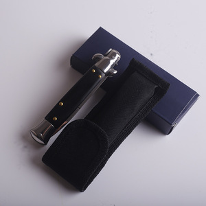 סכין טקטית מתקפלת להגנה עצמית של המאפיה האיטלקית, מתכתית, ניידת לשימוש חיצוני, קשיות גבוהה, עם נדן דרקון בוץ. - Product Image 3