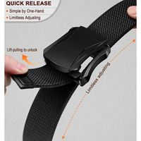 Ceinture tactique en nylon extensible de haute qualité, réglable, résistante aux déchirures, durable, pour hommes, randonnée, chasse, entraînement