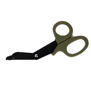 Ciseaux de premiers secours portables d'extérieur DFS102 à lame noircie et dentelée pour pansements et gaze CN;GUA - Product Image 2