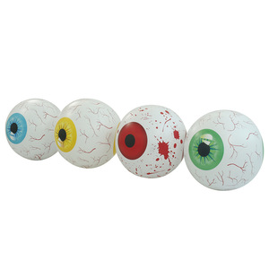 PVC Inflatable Halloween Eyeball Decoration Light Up Ball Battery Powered Round Outdoor Indoor Party Supply Scary Bloodshot - Product Image 2