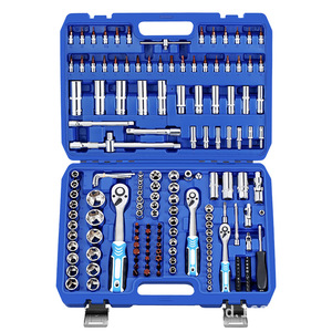 Juego de herramientas de reparación, caja azul con mango curvado de 72 dientes, funda de Llave de trinquete, 108 unidades - Product Image 4
