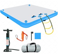 Dock flottant gonflable de plate-forme pour le matériel de point de goutte de yoga de l'eau pour nager dans la rivière