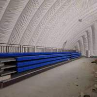Chaise de stade portable en HDPE pour salle de sport intérieure, sièges confortables et durables pour les gradins, applications pour les jambes, logo personnalisé, toutes saisons