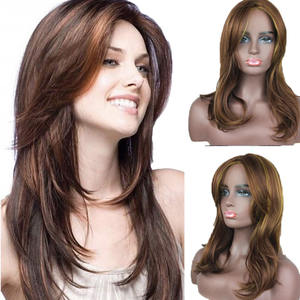 Perruque longue à frange dégradée style piano, pour femmes, moelleuse, douce et de bonne qualité, prix de gros - Product Image 4