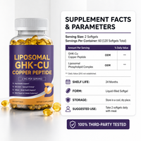 OUUSO OEM Marque Privée Gélules LIPOSOMALES GHK-CU 120 unités Complément Alimentaire 24 Mois pour la Santé des Cheveux, de la Peau, Anti-Âge et Antioxydant