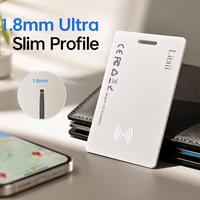 Traceur GPS intelligent en forme de carte certifié MFi, étanche IP68, compatible avec le réseau Apple Google Find My pour portefeuille, bagages, passeport