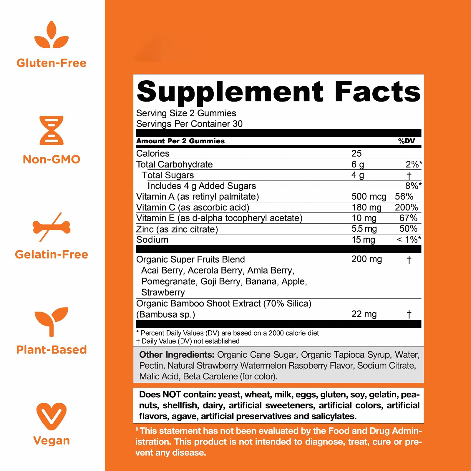 Amz Hot Selling Mixed Fruit Superfruits Gummies Anti-Aging Whitening Glutathione Collagen Gummies