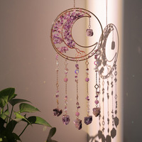 OWNSWING Capteur de soleil coloré fait à la main décoration de fenêtre en cristal gravier arbre avec pierres précieuses tentures murales chambre jardin