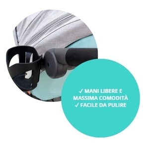 Porte-gobelet universel pour poussette avec crochet, antidérapant, en ABS, facile à installer pour poussette de bébé - Product Image 3