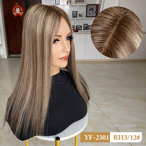 Listo para Enviar: Topper de Cabello Humano Virgen Europeo de Primera Calidad con PU, Color con Mechas, Piezas de Cabello con Clip, Base Mono 5x6, Toupee para Mujer - Product Image 1