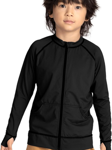 BJJ MMA Rashguard Unisex Children's Long Sleeve Compression UPF50 Quick-Dry Waterproof Spandex Anti-Rip for No-Gi <b>Grappling</b> - Product Image 2