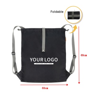 Sac à dos extra large en polyester avec cordon de serrage, imperméable, réutilisable, pour le shopping, impression par sublimation, sac fabriqué en gros - Product Image 3