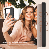 GSCASE Luxury Customized DIY 15 Pro NFC Phone Case Ink Projection Display Cover Digital ink Screen Smart Phone Case For iPhone