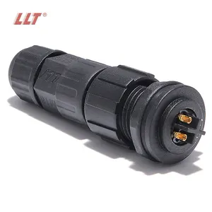 LLT M16 IP67 IP68 Waterproof Cable Connector Thread Cable Connector 4 Pin Thread Lock Electrical Wire Accessories for Outdoor