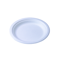Assiette ronde en bagasse de canne à sucre biodégradable, écologique, jetable, résistante, 6 pouces, pour le camping