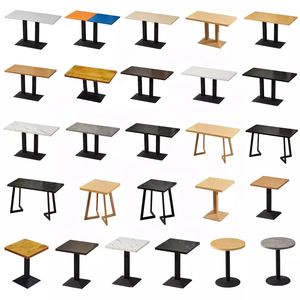 Ensemble Table et Chaises de <span class=keywords><strong>Restaurant</strong></span>, Mobilier Commercial Carré pour Fast-Food, Table de Salle à Manger en Marbre de Cuisine - Product Image 5
