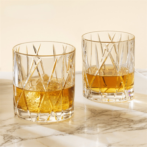 Verre à <span class=keywords><strong>whisky</strong></span> en cristal transparent sans plomb, style nordique Danemark CITY, effet d'ombre artistique, 340 ml, pour bar et soirée - Product Image 2
