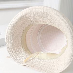 Chapeau Bob Femme Couleur Unie pour Extérieur, Chapeau de Pêcheur Élégant avec Petit Nœud, Protection Solaire Printemps-Été - Product Image 3
