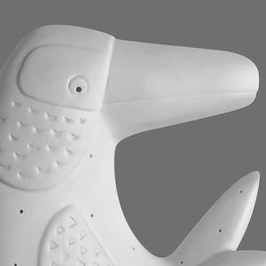Lampe de chevet créative et mignonne en céramique blanche personnalisée en forme de <span class=keywords><strong>toucan</strong></span>, éclairage d'ambiance animal ajouré, flexible E14/E26, cadeau de bureau - Product Image 5