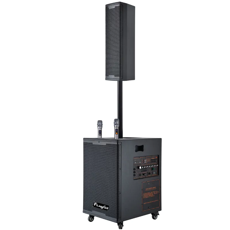 factory customized design powerful sound 12 inch active subwoofer active line array column speaker column speaker