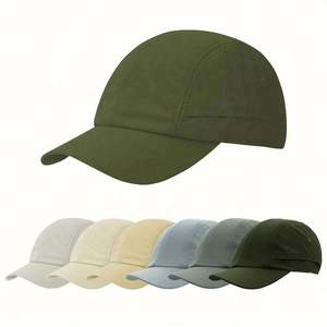 Casquette de camping extérieure personnalisée 5 panneaux en nylon imperméable, confortable et performante, en polyester pongé, casquette de course, casquette personnalisée, usine BSCI - Product Image 1